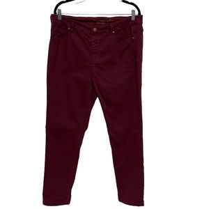 Soft Surroundings 5 Pocket Pull On Jeggings Maroon